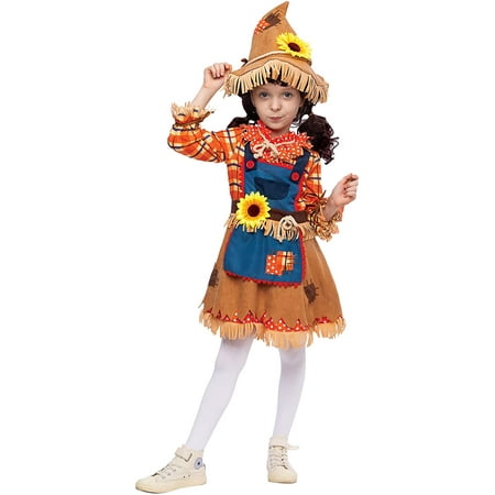Sunflower Sweet Scarecrow Costume for Girls Kids