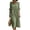 Green, variant on Summer Dresses for Women Cotton Blend Midi Dress, Round Neck 3/4 Ruffle Sleeve Dress with Hollow Out Details, Casual Loose Fit Empire Waist Dress