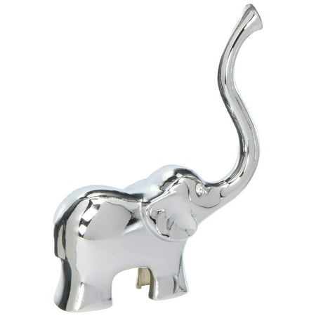 Ring Holder Elephant Silver Good Luck Elephant Ring and Jewelry Holder, Silver good luck Elephant ring and jewelry holder ()