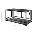 thumbnail image 2 of REPTI-ZOO Reptile Glass Terrarium, Double Hinge Door with Screen Ventilation Reptile 36" x 18" x 18", Black, 2 of 6