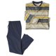 thumbnail image 1 of Atlas For Men - Set de Pijama Largo de Rayas de Algodón para Hombre (Marino, Amarillo, Gris), 1 of 2