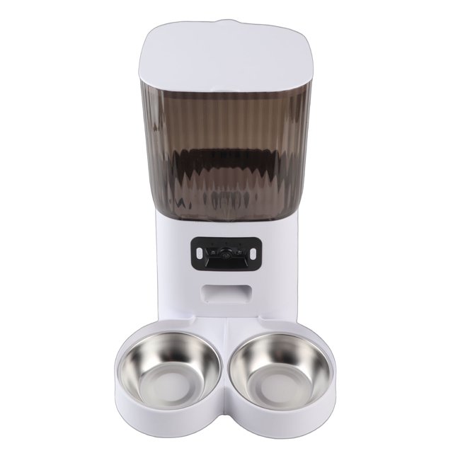 Alimentador Automático Para Mascotas De 5 Litros De Capacidad, Comederos Para Perros Y Gatos Desmontables Con Control Remoto De Porciones Por Aplicación, Dispensador