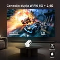 thumbnail image 3 of Salange Pantalla LCD HD Completa Nativa 1080P, Soporte para Proyector 4K, Mini Proyector Portátil para Exteriores con WiFi y Bluetooth, 3 of 6