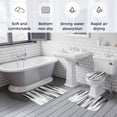 thumbnail image 5 of Black Gray White Bath Mat 3 Piece Bathroom Rug Set, Vintage Rustic Abstract Ombre Aesthetic Non Slip Bath Rug Contour Mat and Toilet Lid Cover, Absorbent Shower Mats Soft Bath Rugs and Mats Sets, 5 of 8