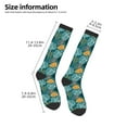 thumbnail image 5 of Daiia Sports Socks Tropical Leaves Printed Novelty Crew Socks for Men Women Knee High Socks Cotton Socks Soft & Breathable Support Unisex Socks, 5 of 9