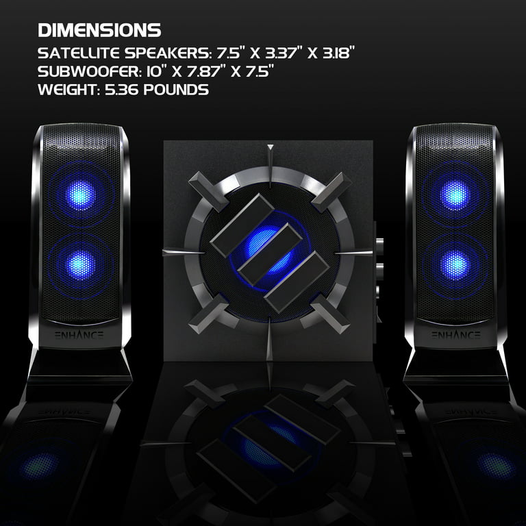 Gaming, GAMING 2.1 SPEAKER SYSTEM WITH LIGHTS-80W