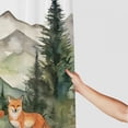 thumbnail image 3 of Shiartex Foxes Forest Mountain Printed Shower Curtain with Hooks, Polyester Fabric Shower Curtain for Bathroom Decoration 36x72, 3 of 7