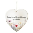 thumbnail image 3 of 1Pc Thank You Gifts Never Forget The Difference That You Make Ceramic Ornament Keepsake Sign Heart Plaque Farewell Going Away Goodbye Appreciation Retirement Gifts for Women Men Coworker Boss Friend, 3 of 7