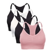 Women's Sports Bras Yoga Lounge Wireless Racerback Bra Small to 2XL Sizes Multi-Pack