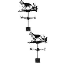 2 Sets Roof Wind Vane Weathervane 58X32X25CM Black