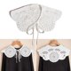 thumbnail image 2 of Women Sweet Girls for Doll Lace-Up Detachable Collar Big Shawl Embroidery Leaves Wreath Floral Wavy Scalloped Trim Scarf Capelet Poncho, 2 of 4
