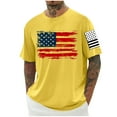 thumbnail image 2 of CFLVAEK American Flag Shirts Men Big and Tall 4th of July Tshirts Casual Short Sleeve Summer T Shirts Loose Crewneck Independence Day Patriotic Tops M, 2 of 6
