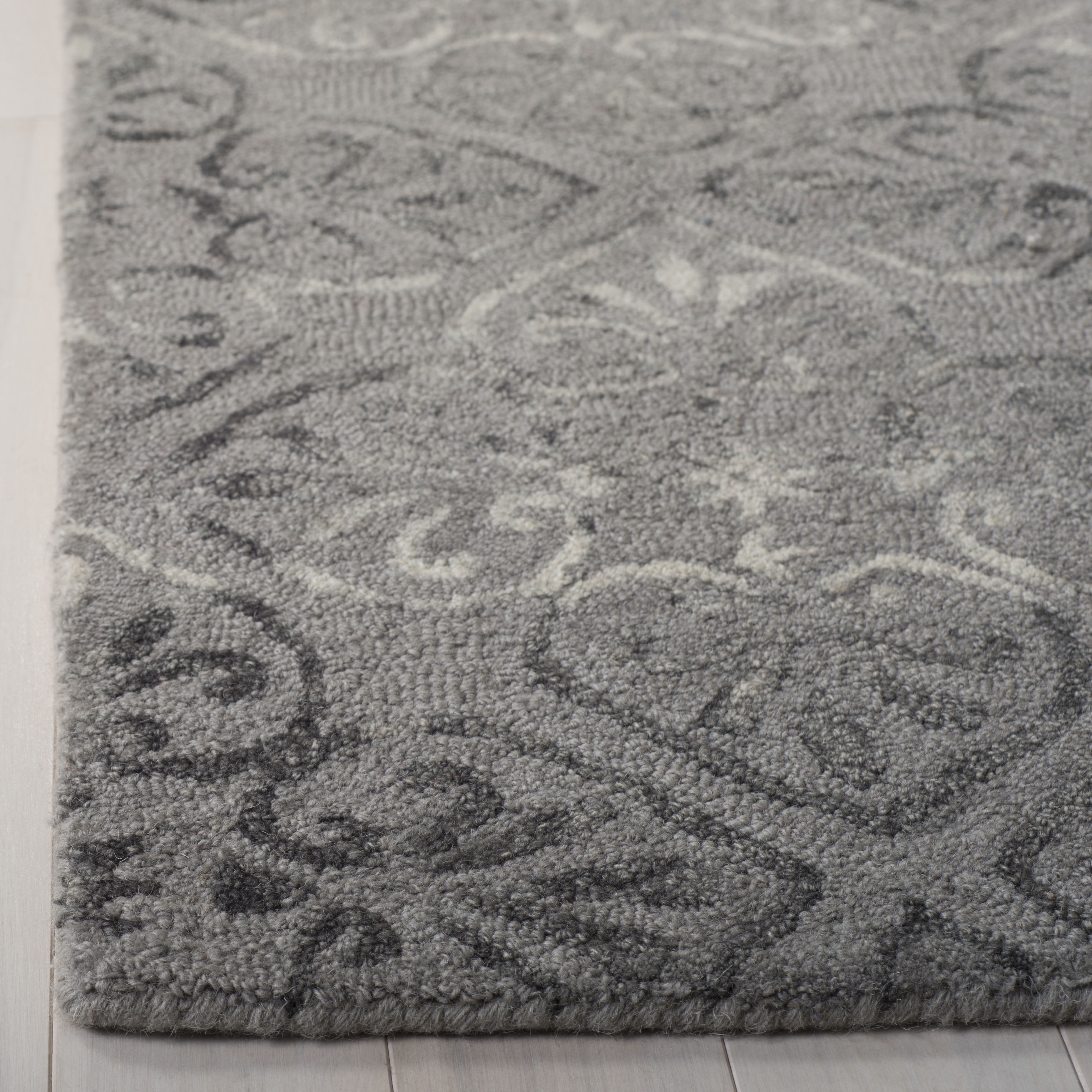 Safavieh Dip Dye Dedan Damask Wool Area Rug, Gray, 3' x 5'