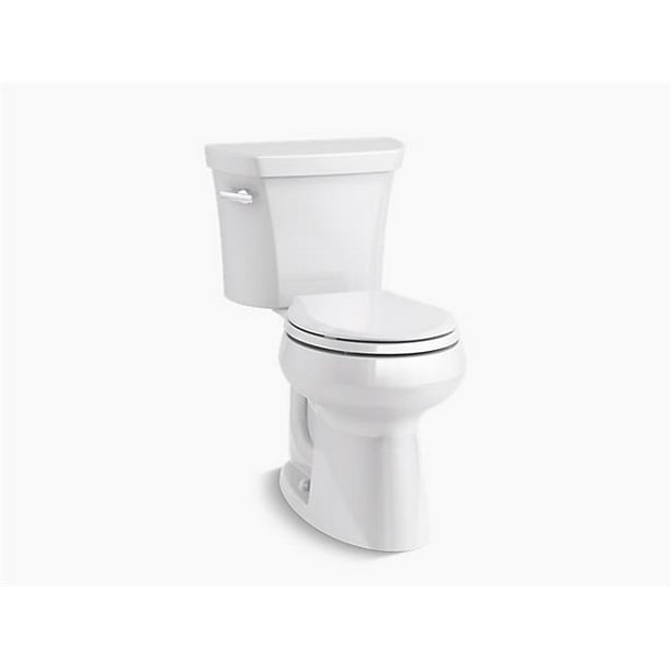 Kohler K 5481 0 1 28 Gpf Highline Comfort Height Round Front Toilet With Class Five Flush Technology Left Hand Trip Lever 44 White 2 Piece Com Kohler K 5481 0 1 28 Gpf Highline, Kohler Comfort Height Toilet Round Bowl