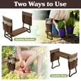 thumbnail image 2 of Pure Garden Foldable Garden Kneeler and Stool with Tool Pouches (Brown), 2 of 10