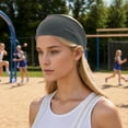 thumbnail image 3 of Unique Bargains 1 Pc Flexible Headband Wide Edge Headband for Sport Dark Gray, 3 of 5