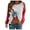 Red, variant on Moocorvic Women's Long Sleeve Shirts Women's Fashion Autumn Winter Solid Round-Neck Pullover Long Sleeve Tops