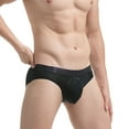 thumbnail image 2 of PEASKJP Briefs for Men Flyless Pouch for CloudSoft Cooling Comfort Not Compression,Black L, 2 of 4
