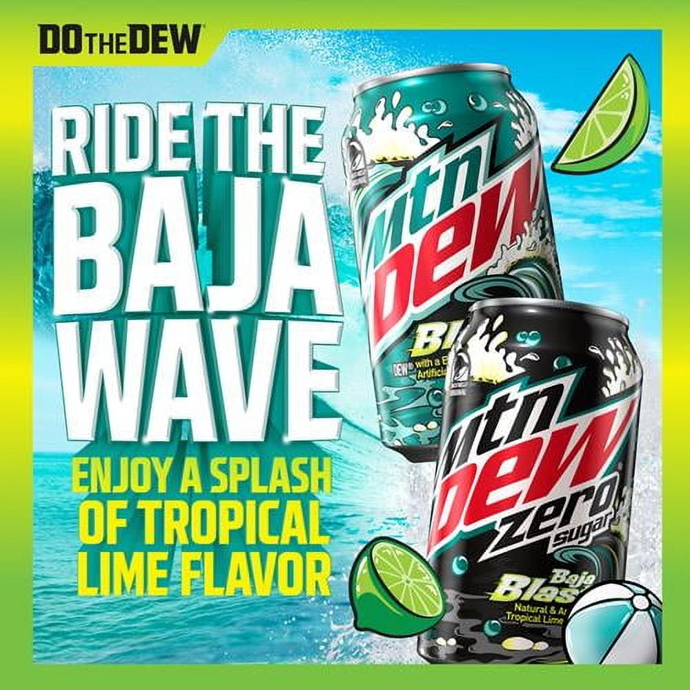 2X - Mountain Dew Baja Blast Zero Sugar Soda Cans