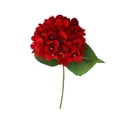 thumbnail image 2 of Artificial Flowers, Realistic Hydrangea Bouquet, 18-Inch Plastic Fake Floral Arrangements for Wedding Home Decor, Red, 2 of 6