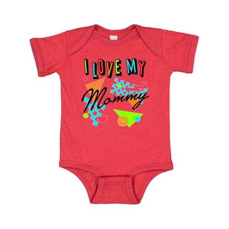 

Inktastic I Love my Mommy- 80s retro style Gift Baby Boy or Baby Girl Bodysuit
