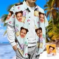 thumbnail image 4 of Camisa hawaiana con estampado 3D de helado de moda de verano, camisetas holgadas y transpirables de moda Y2k para fiestas en la playa, camisetas geniales de manga corta para hombres, 4 of 5