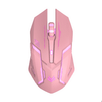 Wireless Mouse 2.4G Computer Mouse Laptop USB Rechargeable Mute Backlit Mouse Cute Gaming Mouse Wireless,1 * wireless mouse,Pink