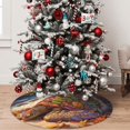 thumbnail image 4 of KLL 48" Christmas Tree Skirt Colorful Maple Leaf Beach Turtle Xmas Tree Skirts Mat for New Year Xmas Holiday Party Indoor Outdoor Home Decoration, 4 of 5