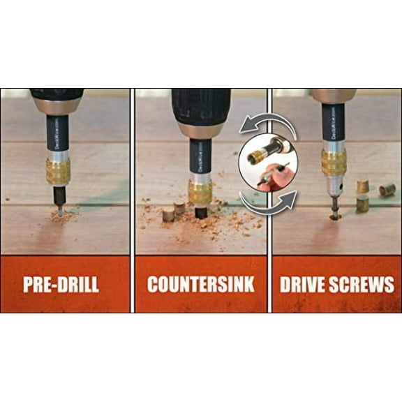 DeckWise Drill & Drive Tool for Pre-Drilling, Countersinking & Driving Decking (Hardwood, Composite, PVC, Pressure Treated)