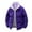 Purple, variant on ZCFZJW Mens Padded Jacket Stand Collar Windproof Down Jacket Full Zipper Color Block Long Sleeve Winter Thick Warm Outerwear Puffer Coat with Pockets Beige XXL