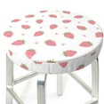 thumbnail image 6 of Goofa Hand Drawn Strawberry Printed Stool Covers Round, Waterproof Round Bar Stool Covers Anti-Slip Round Bar Stool Seat Cover with Elastic Bands Durable -12 inch, 6 of 7