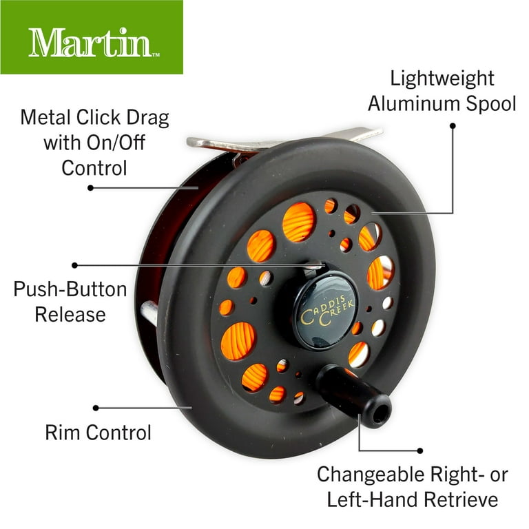 caddis creek fly reel Martin Caddis Creek 6/5 Single Action Fly Fishing Reel