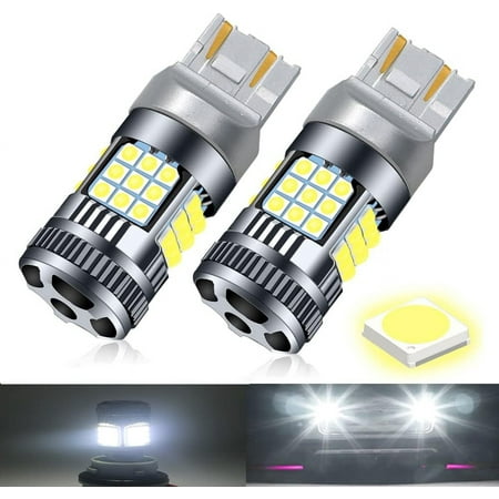 

FENG2Pcs 7443 7444 T20 No Hyper Flash LED Daytime Running Parking Light Car Auto Bulbs With FAN 36SMD 3030 Canbus No Error DC12V Ultra Bright Lamp(A) (7443/T20 White)-240810