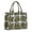 Green and White Checkered Pattern, variant on Gray and Black Checkered Pattern Tote Bag, Travel Tote Purse with Interior Pockets & Top Handle, Dacron Fabric Gifts for Women Men,15.7 X 5.1 X 13 Inches