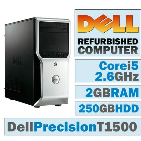 REFURBISHED Dell Precision T1500 MT/Core i5-750 @ 2.67 GHz/2GB DDR3/250GB HDD/DVD-RW/No