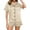Beige(New), variant on PNTUTB Women's Casual Homewear Solid Color Collared Button Pocket Short Sleeve Top with Elastic Waist Shorts Pajama Set