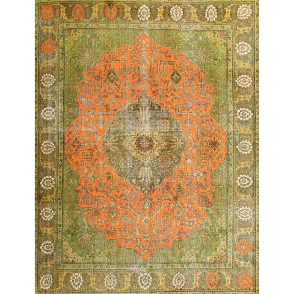 Ahgly Company Machine Washable Indoor Rectangle Traditional Gold Area Rugs, 2' x 4'