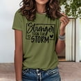 thumbnail image 6 of Ankishi Womens Funny Shirts Stronger Than The Storm Fashion Graphic Tees Loose Crew Neck Clothes for Travel Dating, 6 of 7