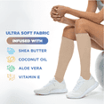 thumbnail image 5 of Copper Fit® Hydro Soft Compression Socks Infused with Shea Butter, Coconut Oil, Aloe Vera, & Vitamin E, Beige, L/XL, 5 of 8