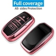 thumbnail image 3 of Key Fob Cover Compatible with Toyota Camry 4Runner Venza RAV4 Prime Land Cruiser Grand Highlander Tacoma Corolla Prius Crown Tundra Hilux Mirai 2016-2026 4/5 Button Keychain Case Holder Protector, 3 of 5