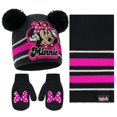 thumbnail image 1 of Set de Gorro, Bufanda y Manoplas para Niñas Pequeñas de Minnie Mouse de Disney, 1 of 6