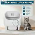 thumbnail image 4 of Memoryfield Self-Cleaning Open-Top Automatic Cat Litter Box with App Control, 10.5L Waste Bin, White, 4 of 7