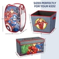 thumbnail image 3 of Marvel The Avengers Juego de solución de almacenamiento de 4 piezas con cesto emergente, baúl de almacenamiento plegable y 2 contenedores de almacenamiento encajables, 3 of 5