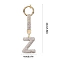 thumbnail image 3 of Glittering Initial Charm Keyring Alloy Pendant Individualized Bag Decoration Keyrings Pendant for Adults, 3 of 7
