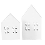 2pcs Mini House Slice Party Houses Tabletop House Slice Small Decorated House