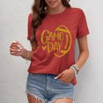 thumbnail image 4 of Njagoc3 Womens Soft Touch Football Print Short Sleeve - Comfortable for All - Day Wear, 4 of 6