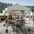 thumbnail image 2 of Gymax 6.6x6.6 FT Pop up Canopy Tent Shelter Height Adjustable w/ Roller Bag White, 2 of 9