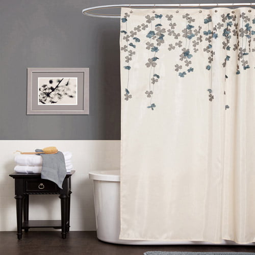 Lush Decor Flower Drops Fl Shower, Lush Decor Cocoa Flower Shower Curtains