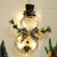 thumbnail image 2 of Guirnalda de Feliz Navidad con luces Led, decoración de Navidad, colgante de guirnalda para colgar en la puerta (negro + blanco) Sailing Electrónica, 2 of 5