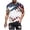 Sky Blue, variant on Big & Tall Patriotic Tshirts Short Sleeve Summer Stars Crewneck July 4th Graphic Tees Independence Day Light Blue, M